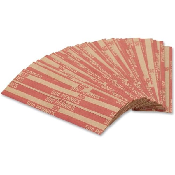 The Coin-Tainer CTX30001 Paper Flat Coin Wrappers; Penny - Red PQP30001 - main